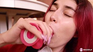 Hot Redhead Toffina Rocks Her Shaved Pussy with Toy Solo!