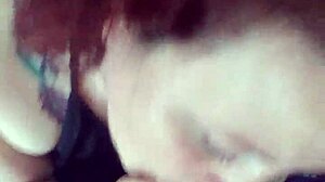 Once, a slutty girlfriend got cum splashed all over her tits after a wild night