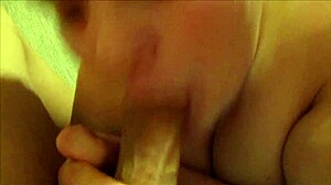that horny bitch deepthroats my monster cock and swallows the creampie close-up