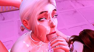 Stepmom and stepdaughter in Sims 4 anime hentai animation