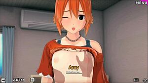 big tits couple bends over for doggy rimjob and ass licking