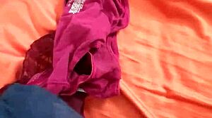 my sister-in-law's panties soaked from the cumshot, wanna see?