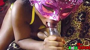 Step sister's intense blowjob on monster cock