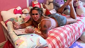 brat skips class and gets face fucked by step-dad in classroom