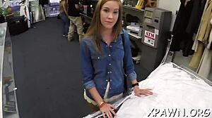 I fucked her tight pussy in shop.