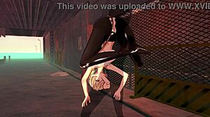 Dakota Skye, blonde teen, bangs hard for a ride in wild outdoor action!