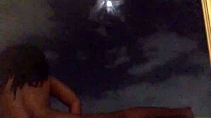 vickymenage flashes ass naked on hotel balcony