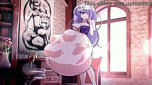 Anime girl engages in vore with her partner