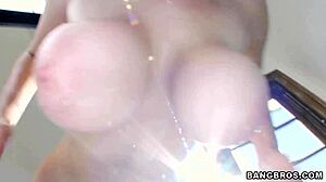 Jessica Robbins shows off her perfect redhead tits and ass in solo display