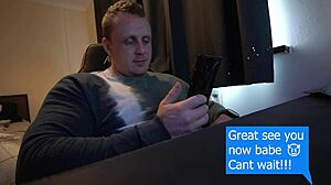 Stepmom sucks blindfolded stepson’s cock and swallows cum!