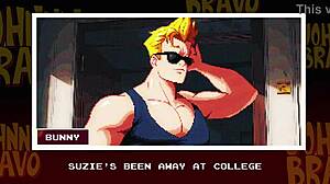 Johnny bravo boldly sucks monster cock in public outdoor scene