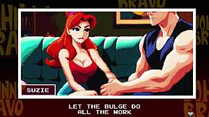 Johnny bravo boldly sucks monster cock in public outdoor scene