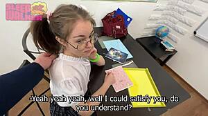 Petite Virgin Struggles with Monster Cock in Tight Spot