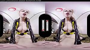 Batgirl Cosplay Slut Fucks Silly In Vr Goggles