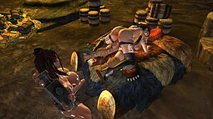 I’m hooked on this futanari barbarian tale with a massive cock.