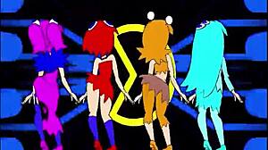 pacman ghost girls dance in three phases