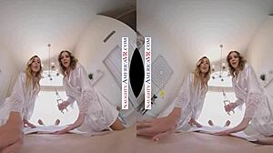 first time at massage parlor with hot blondes aiden and tiffany?!