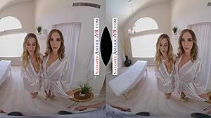 first time at massage parlor with hot blondes aiden and tiffany?!