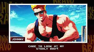 Johnny bravo boldly sucks monster cock in public outdoor scene