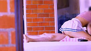 friend comforts stepdaughter in warm room