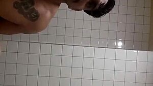 Moon Bent Over in Public Bathroom for Doggy Anal Fuck