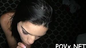 naughty cutie demonstrates her milk production techniques