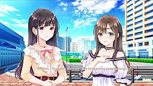 girls share a secret kiss in the shower for ep3.