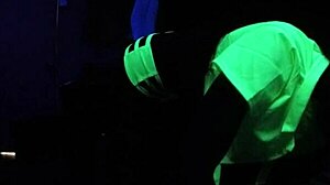 in this pov, dayanara engages in black light fetish sex with amateurs, exploring her desires.