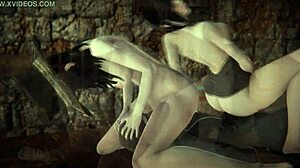 i'm watchin these pale twin's get cumshotted in 3d porn threesome, so hot