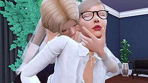 Perverted Futanari Secretary Dominates Strict Boss in Rough Hentai Sims 4 Sex