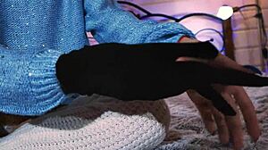 kira loster intensely masturbates in stockings and gloves, reaching orgasm in 4k