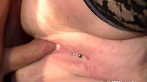 Chubby Cutie In Stockings Gives Footjob