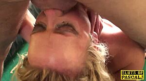 British Sasha in Stockings Dominated as Submissive Slut