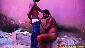 Sex Addicted Theresa Fucks Big Fat Dick In African Ghetto Doggy Style