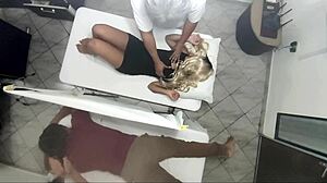 Huge Ass Woman Fucked By Masseur Next To Husband