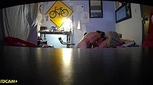 Jeni and Jason caught on hidden cam action