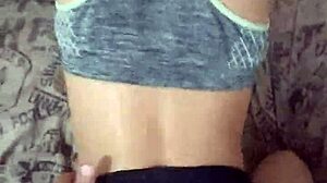 The young stepsister moves her big ass as I fuck her tight pussy doggystyle.