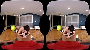 Naughty America Vr Petite Blue Eyes American Girl Licks Handjob Cum Ass In Gym