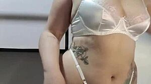 Latina Wife Teasing With Sexy White Lingerie And Big Ass