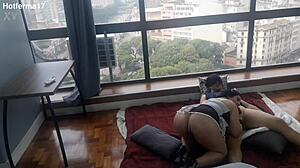 fodendo empregada gostosa na janela