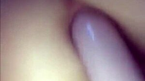 Amateur teen plays with double dildo!