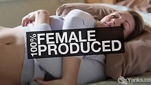 Busty lady cumming hard from solo masturbation