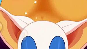 Rouge, suck that cock and swallow cum while I fuck your ass?