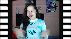 teen babe deepthroats big black cock, spitting and gagging 😋