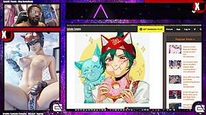 kiriko's tight pussy looks slutty in overwatch illustrations