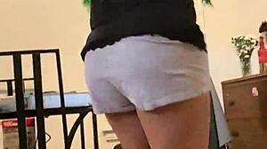 anna maria mature latina sexy dominican milf in booty shorts