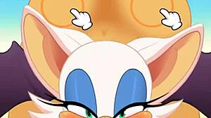 Rouge, suck that cock and swallow cum while I fuck your ass?