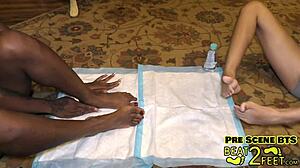 aria nicole and giggles tease with foot play on beat2feetcom