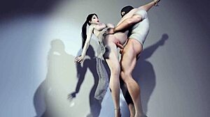 picking flowers in this 3d hentai anime scene.