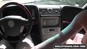 Milf Kierstin Koyote Feels Passion Kissing Cock on Street in Fishnets